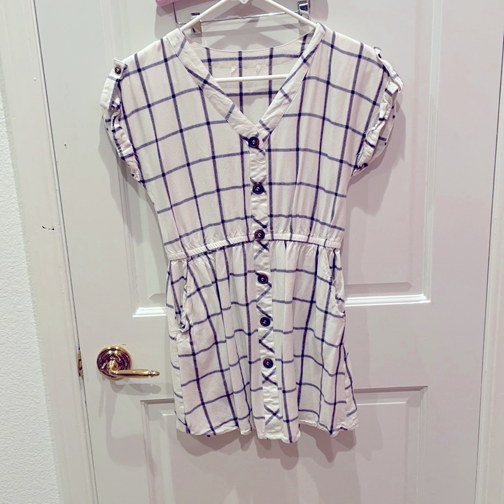 Plaid Button Up Dress